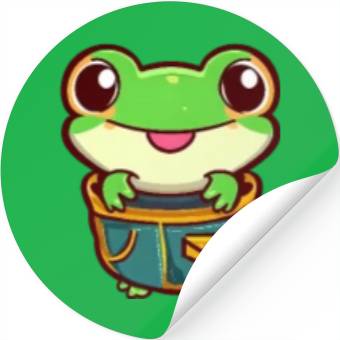 Discover Frog in the bag Stickers