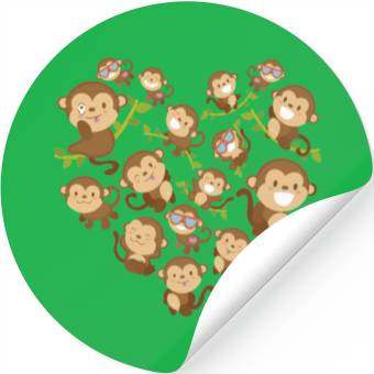 Discover chimpanzee monkey Stickers