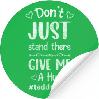 Discover Teddy Bear Child Cuddling Stickers