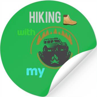 Discover Hiking with dad Stickers