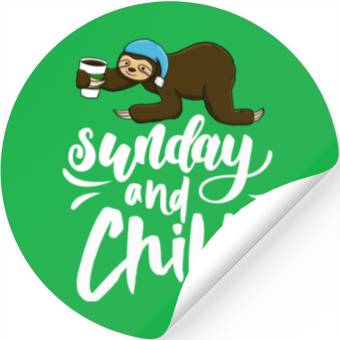 Discover Sunday and Chill Sloth Stickers