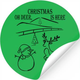 Discover Oh Deer Christmas Is Here Stickers