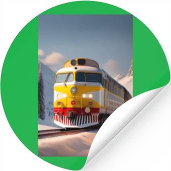 Discover The train logo design Stickers