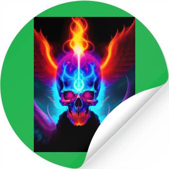 Discover Psyschedelic Skull Blazer Stickers