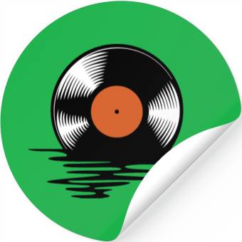 Discover Melting vinyl disc. Stickers