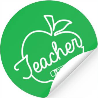 Discover Teacher Apple Stickers