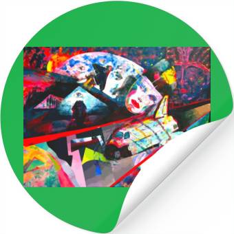 Discover Moonshot Surreal Space Fantasy Stickers