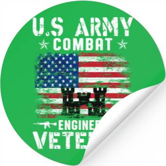 Discover US Army Combat Engineer Veteran Stickers
