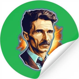 Discover Nikola Tesla Physics Nerd Geek Natural Sciences Stickers