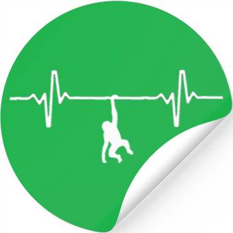 Discover Heart beat Monkey Stickers for Nurses and Doctors