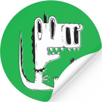 Discover T Rex Dinosaur Guitar Stickers