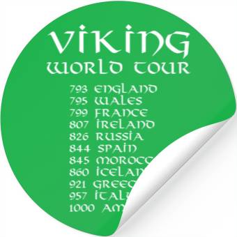 Discover Viking World Tour Stickers