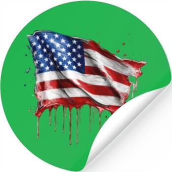 Discover American Flag v2 Stickers