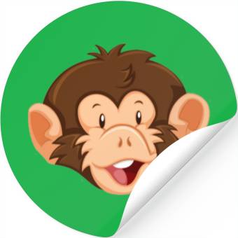 Discover Monkey face Stickers