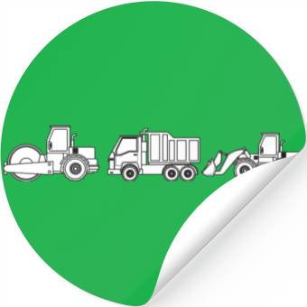 Discover Construction Trucks Stickers