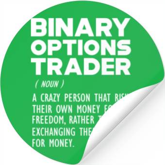 Discover Binary Options Trader funny definition Stickers