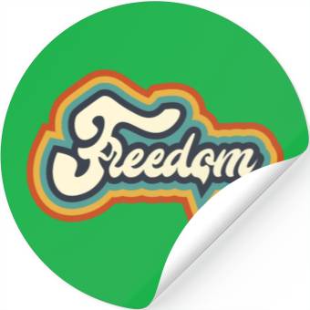 Discover Freedom Typography Stickers