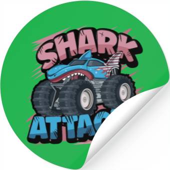 Discover Monster Truck Shark Attack Week 2023 Stickers