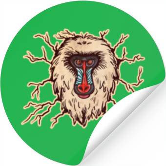 Discover Baboon Monkey Face Stickers
