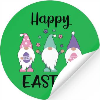Discover Happy Easter 2020 Gnome Egg Hunt Stickers