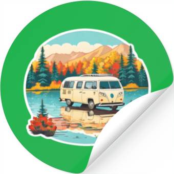 Discover A Camper Van Stickers