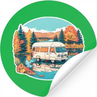 Discover A Camper Van Stickers
