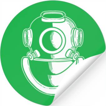 Discover Diving Helmet Lifeguard or Diver Gift Stickers