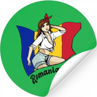 Discover Romanian girl flag design Stickers