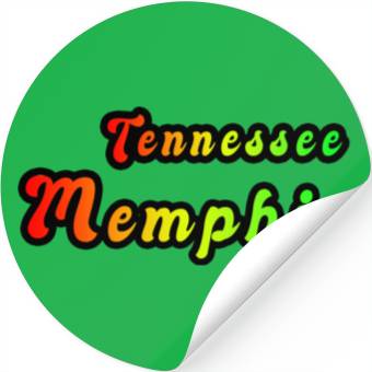 Discover Memphis Tennessee rainbow design Stickers