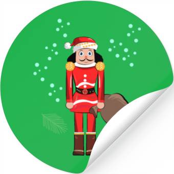 Discover Santa Nutcracker Christmas Stickers