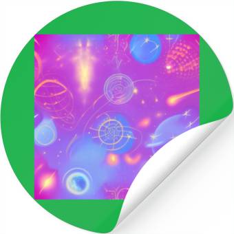 Discover galaxy nebula draw abstract Stickers