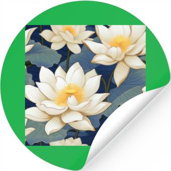 Discover Serenity Blooms: Timeless Lotus Pattern Stickers