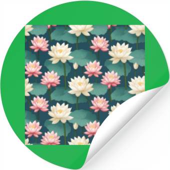 Discover Serenity Blooms: Timeless Lotus Pattern Stickers