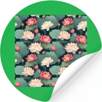 Discover Serenity Blooms: Timeless Lotus Pattern Stickers