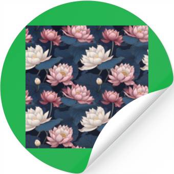 Discover Serenity Blooms: Timeless Lotus Pattern Stickers