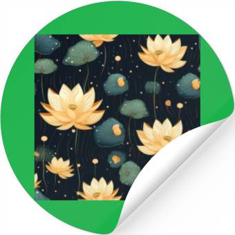 Discover Serenity Blooms: Timeless Lotus Pattern Stickers