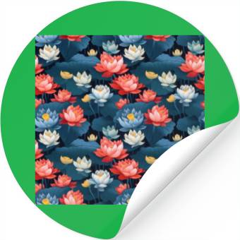 Discover Serenity Blooms: Timeless Lotus Pattern Stickers