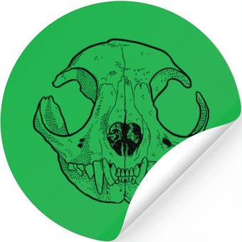 Discover Cat Skull Stickers