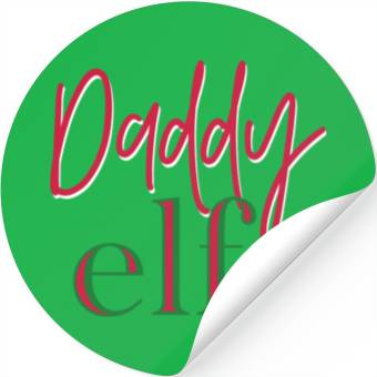 Discover Daddy Elf Stickers