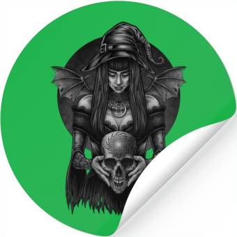 Discover witch and skull Stickers