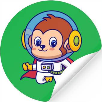 Discover Superhero Monkey Astronaut Stickers