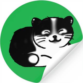 Discover Black And White Cat Stickers