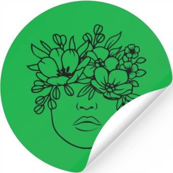 Discover floral outline Stickers