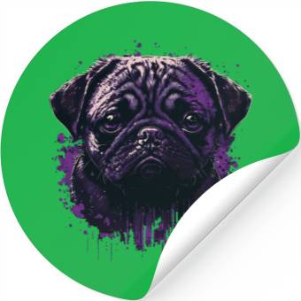 Discover scary Pug Stickers