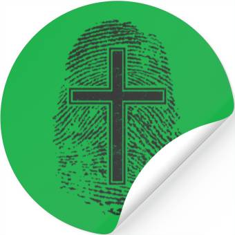 Discover Christian Thumbmark Cross Stickers