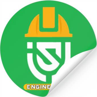 Discover engineering: Engineer's helmet logo Stickers
