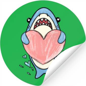 Discover Love Shark Stickers