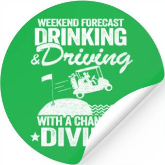Discover Beer Golf Cart Drinking Driving Diving Golfing Stickers