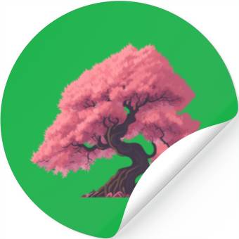 Discover Sakura Tree in full bloom Stickers