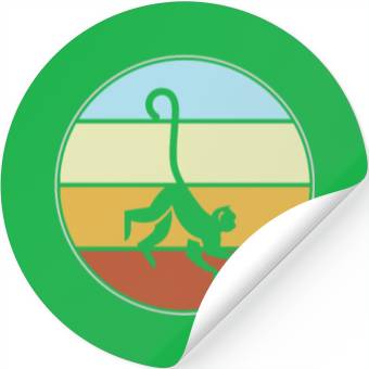 Discover monkey retro Stickers
